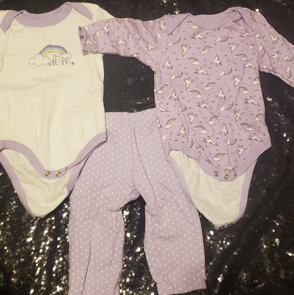 3 piece unicorn outfit